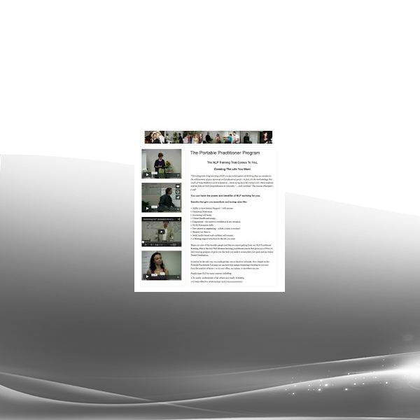 The NLP Portable Practitioner Complete Certification Training